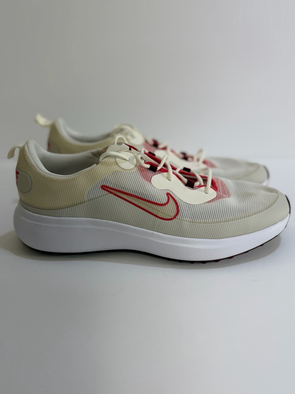 Nike Ace Summerlite Womens Spikeless Golf Shoes Sail Light Bone Fusion Red Sz 11